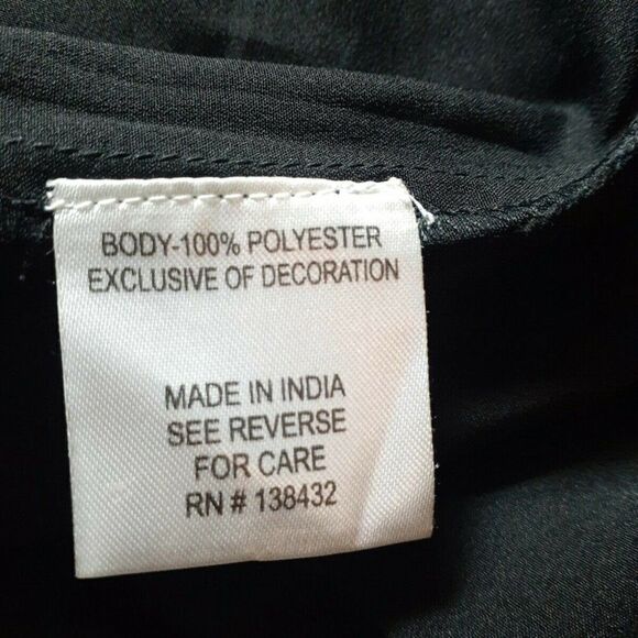 Modcloth Blouse Black Sheer Embellished  Medium‎ - Picture 7 of 7